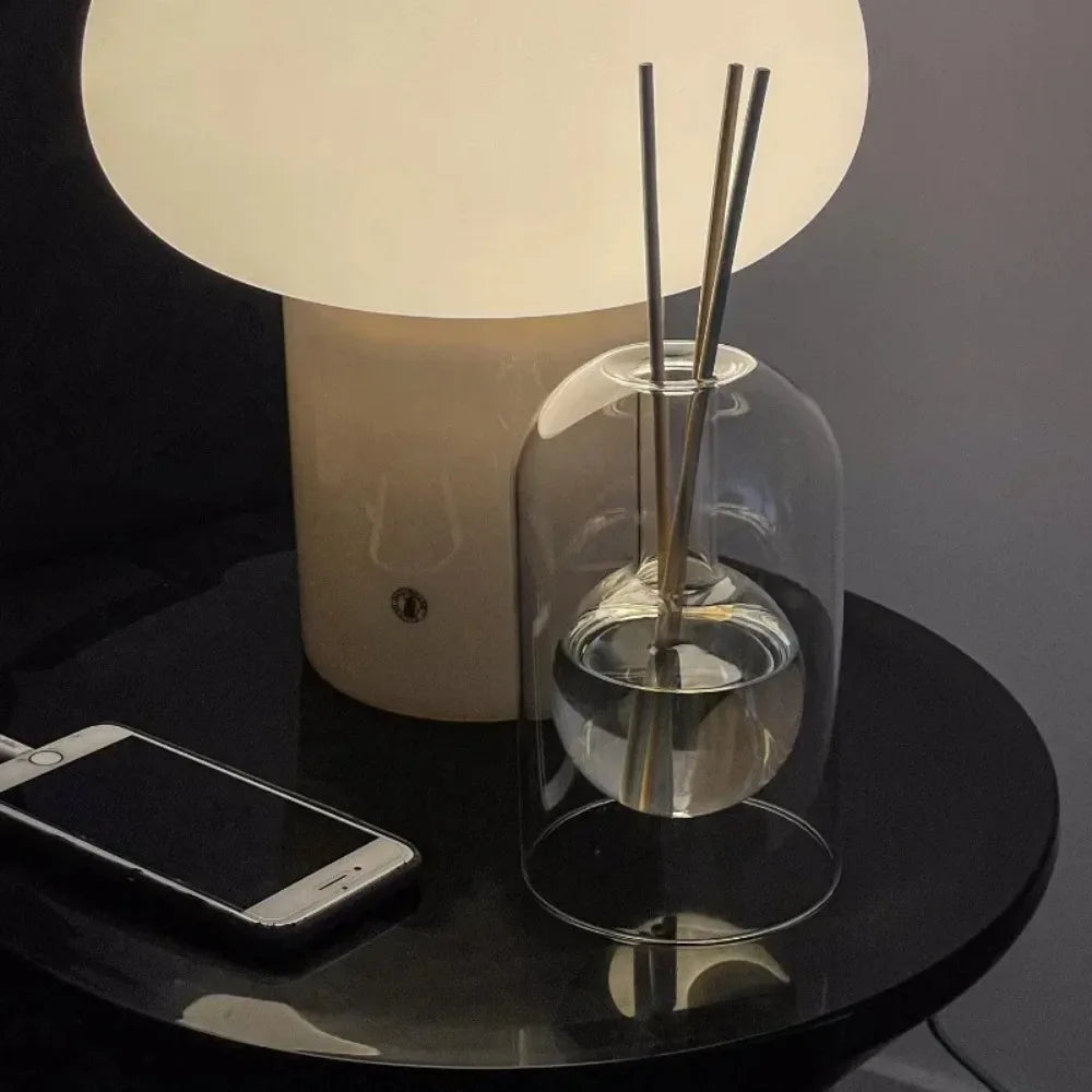 Minimalist Glass Aromatherapy Vase – Transparent Diffuser Bottle with Sticks
