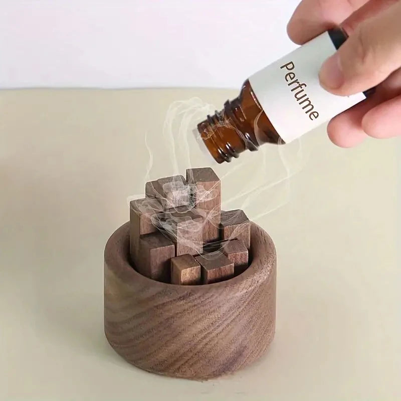 Natural Wood Aromatherapy Diffuser – Beech or Black Walnut