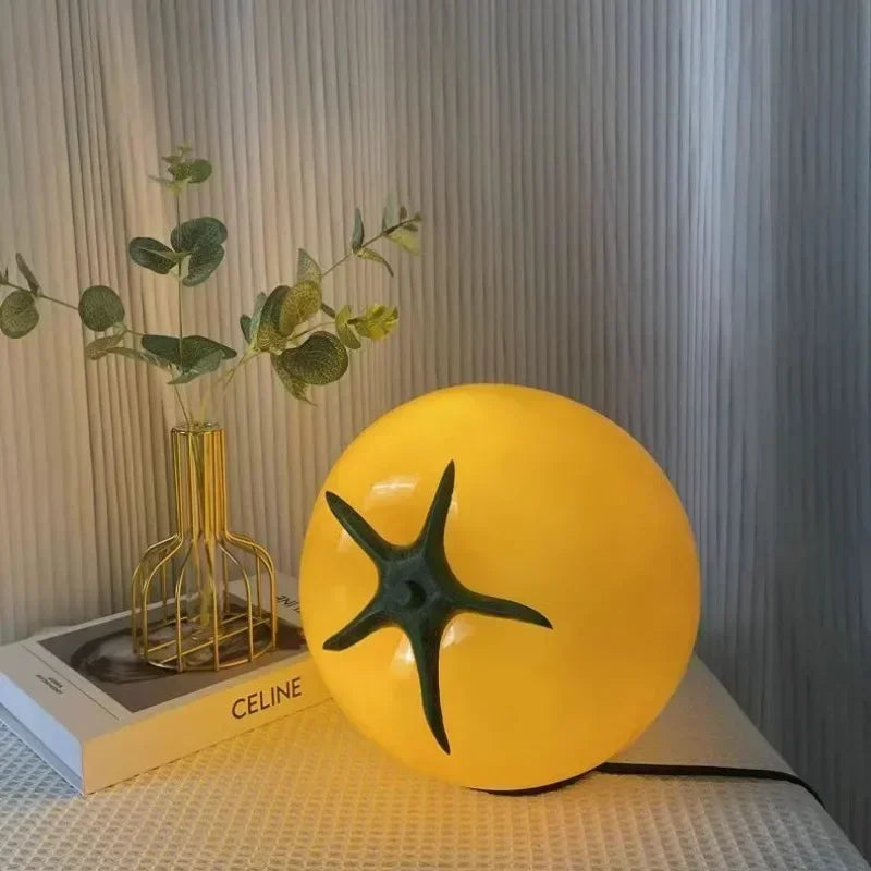 Tomato Table Lamp – Nordic-Inspired LED Light for Bedroom, Dining, or Decor