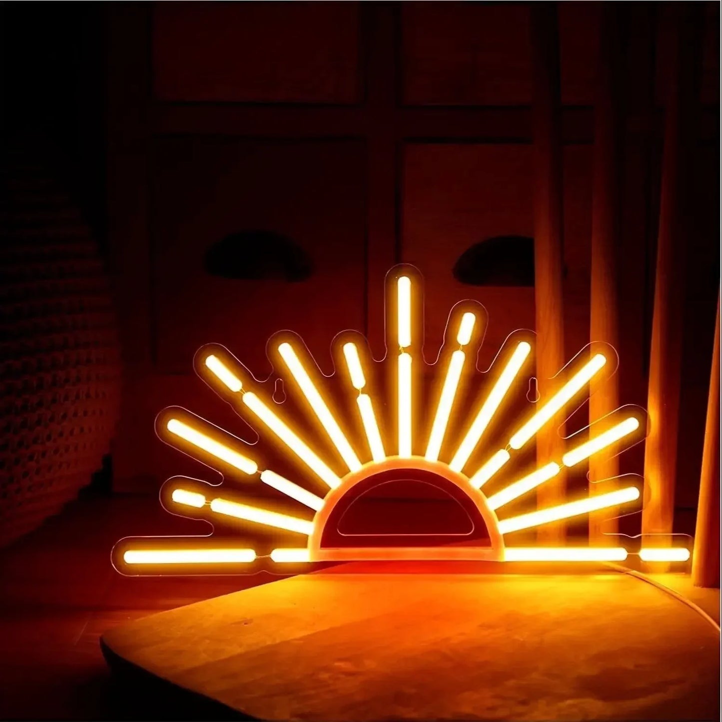 Sunrise & Sunset LED Neon Light – Soft Orange Glow for Wall Art & Room Decor