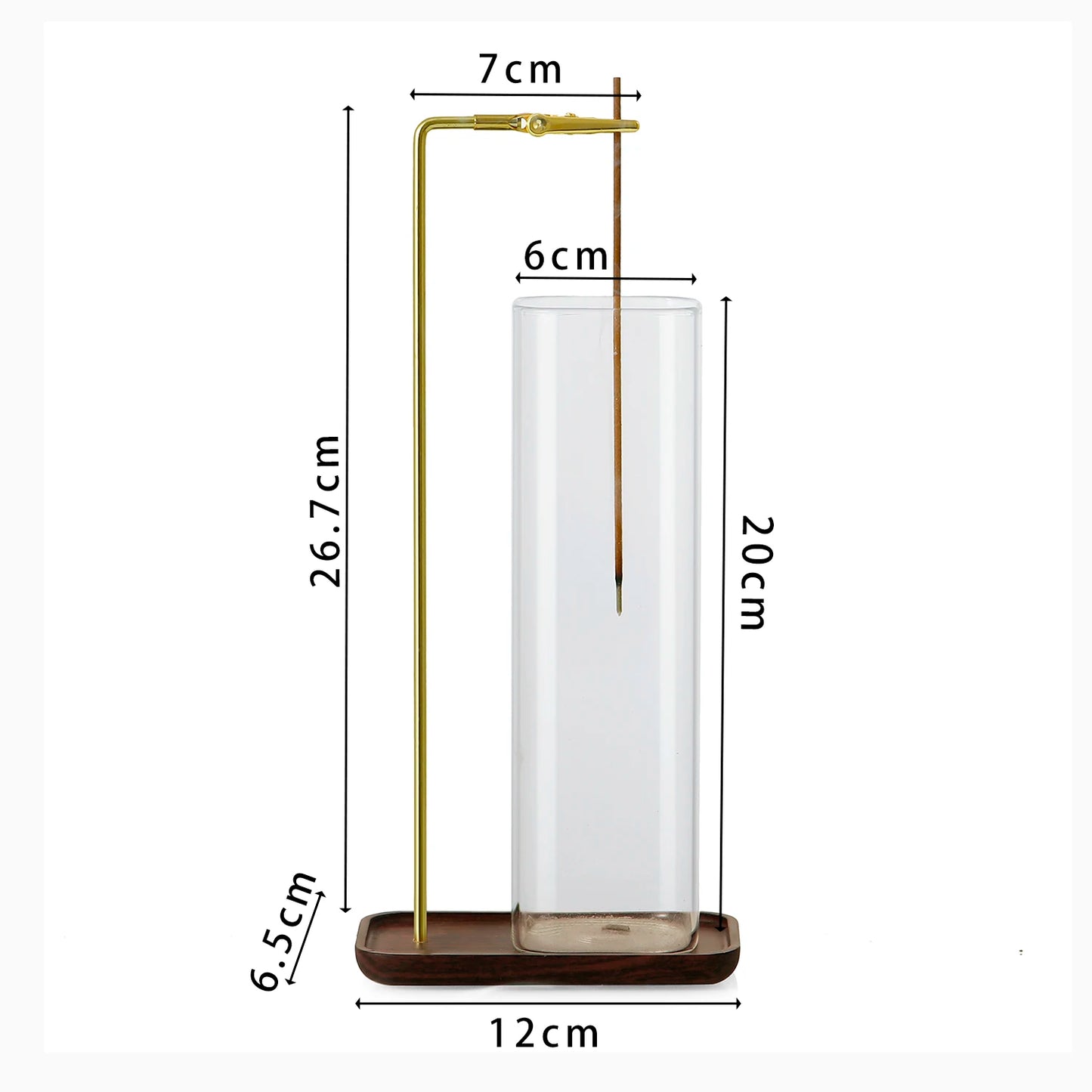 2-in-1 Glass Incense Holder – Anti-Ash Burner with Removable Catcher & Stick Organizer