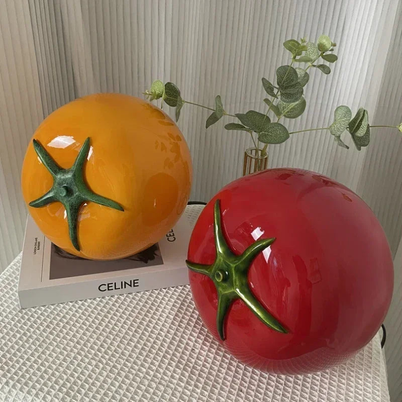 Tomato Table Lamp – Nordic-Inspired LED Light for Bedroom, Dining, or Decor