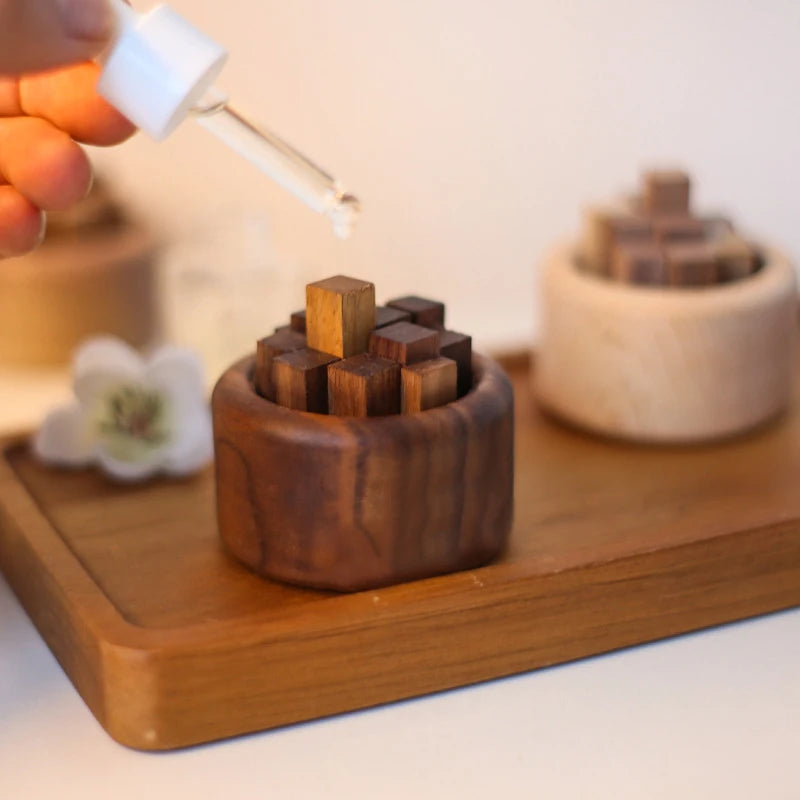 Natural Wood Aromatherapy Diffuser – Beech or Black Walnut