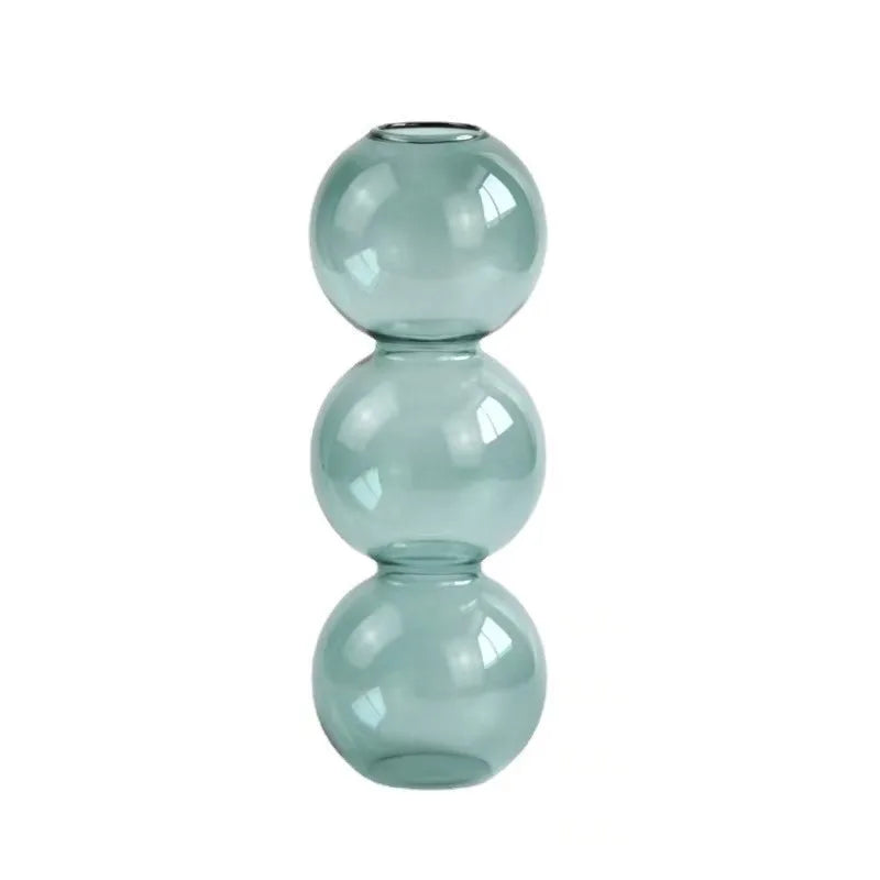 Nordic Glass Bubble Vase – Clear Hydroponic Planter for Modern Minimalist Spaces