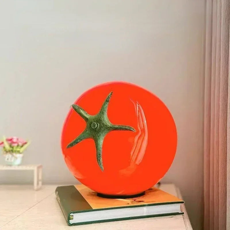 Tomato Table Lamp – Nordic-Inspired LED Light for Bedroom, Dining, or Decor