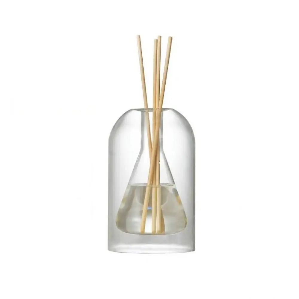 Minimalist Glass Aromatherapy Vase – Transparent Diffuser Bottle with Sticks