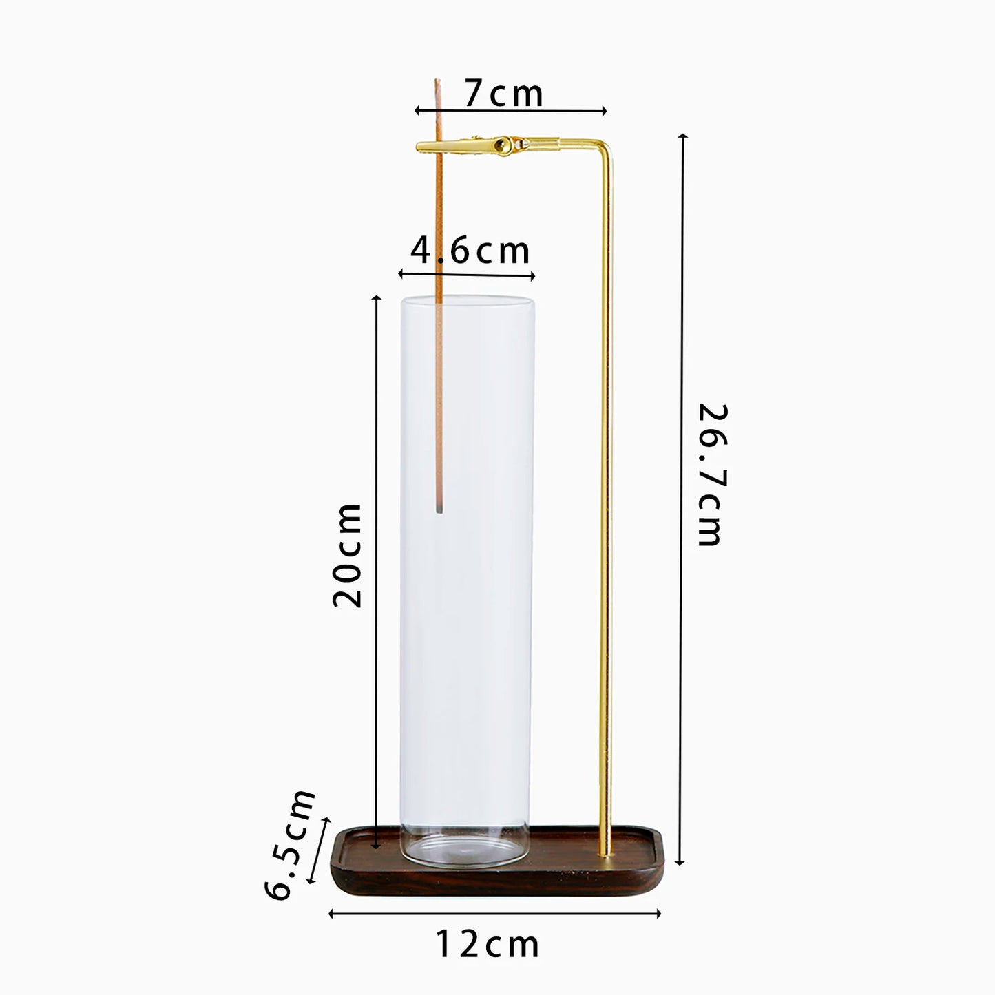 2-in-1 Glass Incense Holder – Anti-Ash Burner with Removable Catcher & Stick Organizer
