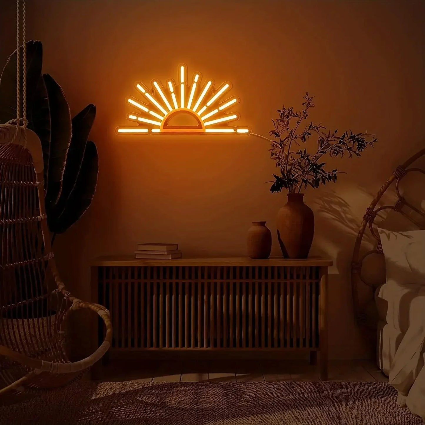 Sunrise & Sunset LED Neon Light – Soft Orange Glow for Wall Art & Room Decor