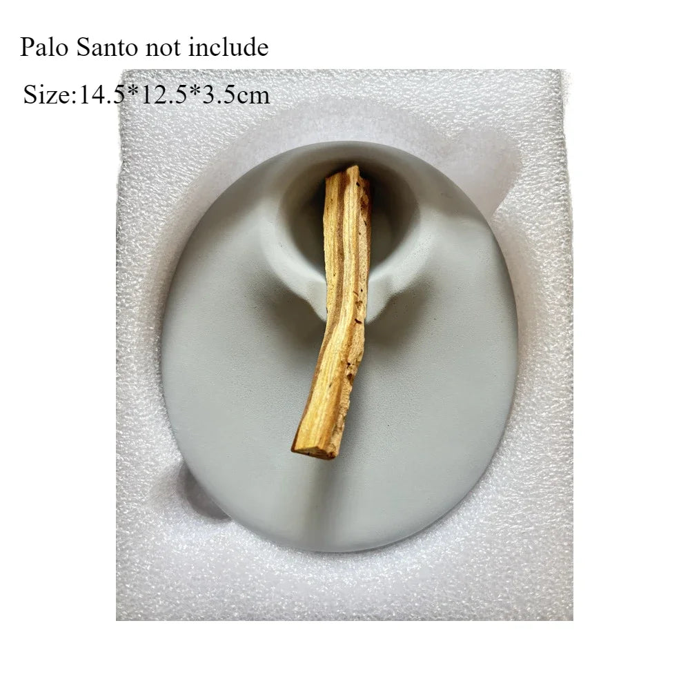 Cement Palo Santo Holder – Minimalist Aromatherapy Tray for Holy Wood, Sage & Rituals