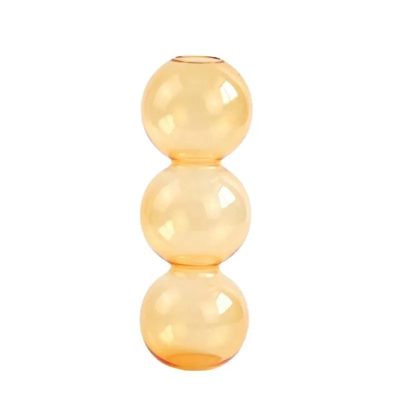 Nordic Glass Bubble Vase – Clear Hydroponic Planter for Modern Minimalist Spaces