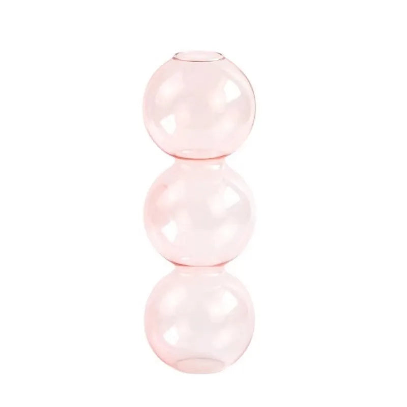 Nordic Glass Bubble Vase – Clear Hydroponic Planter for Modern Minimalist Spaces