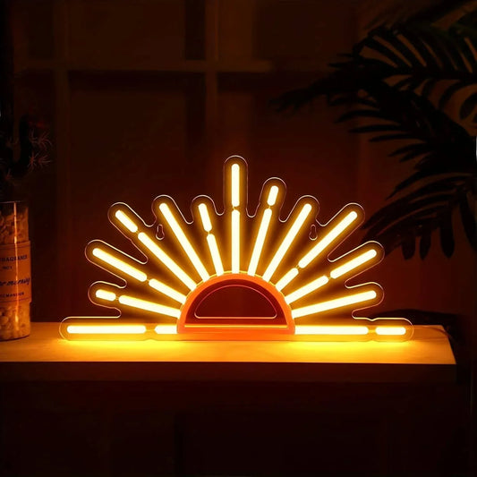 Sunrise & Sunset LED Neon Light – Soft Orange Glow for Wall Art & Room Decor
