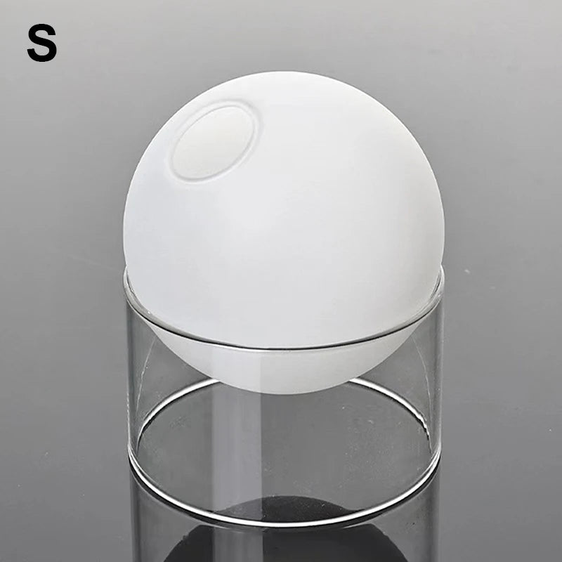 Mini Round Glass Vase – Borosilicate Hydroponic Vessel for Flowers & Cuttings